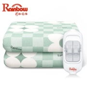 彩虹（RAINBOW）电热毯双人电褥子双温双控除螨安全定时电毯子排潮除湿加热毯 双温双控（1.5*1.8m）