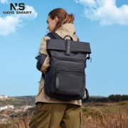 NAYO SMART 2023新款16英寸双肩电脑背包男女通勤休闲书包防泼水大容量Arrive 陨石黑