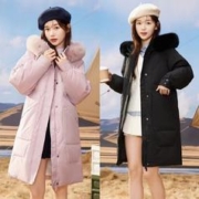 雪中飞 女士大毛领羽绒服 X21242208F