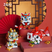 JAKI 佳奇 国潮神兽系列积木 纳福醒狮 多款式可选