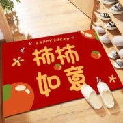 防滑吸水速干红色入户门地垫