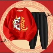 京东百亿补贴：真维斯儿童加绒套装 新年款拜年服