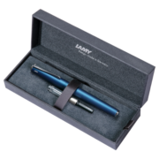 凌美(LAMY)钢笔 studio演艺系列 帝国蓝 办公签字笔送礼礼物套装礼盒 E188欧版原装 EF0.5mm送礼礼物
