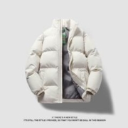 ROMON 罗蒙 新款冬季加厚款运动外套男时尚潮流立领长袖棉服保暖舒适休闲棉衣 黑色 2XL