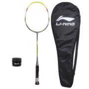 李宁（LI-NING）初级全碳素羽毛球拍学生高性价比单拍 A900 灰绿(已穿线)