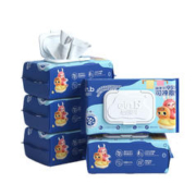 einb 怡恩贝 多彩湿厕纸80片*5包洁厕湿巾纸巾宝宝儿童厕纸可搭配卫生纸