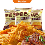 需要首购礼金：比逗仕 酱汁牛排味锅巴 15g*25袋