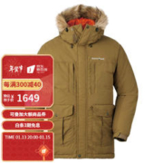 mont·bell 冬季男女通用羽绒服800蓬鹅绒加厚防风保暖带帽羽绒大衣 1101545 黑色 BK M M 黄褐色 BUFF
