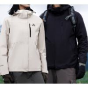 Pelliot 伯希和 冲锋衣男女三合一情侣外套户外防风防水登山服夹克12340106白M