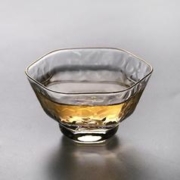 Le Bronte 朗特乐 日式和风主人杯单杯锤纹玻璃茶杯品茗杯水晶杯功夫茶器酒杯杯子 六六大顺70ml