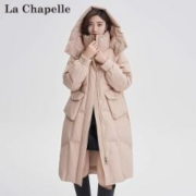 超级补贴：La Chapelle 拉夏贝尔 女士中长款连帽羽绒服 多色可选