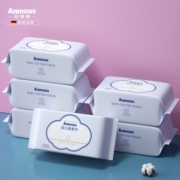安慕斯（Anmous）绵柔巾婴儿洗脸巾新生儿干湿两用家用卸妆擦脸抽纸巾棉柔亲肤纸巾 100抽*6包【98%客户选购】