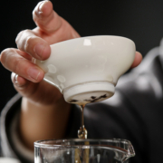 金镶玉 茶漏陶瓷茶叶过滤套组 带底座送礼盒羊脂玉白瓷 功夫茶具滤茶器配件 猫耳茶漏