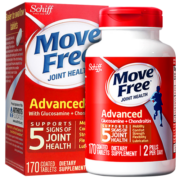 Move Free益节红瓶 氨糖软骨素钙片 美国进口维骨力盐酸氨基葡萄糖骨维力成人中老年护关节保健品 【足量氨糖】养护红瓶170粒