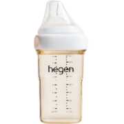 HEGEN奶瓶新生婴儿宽口多功能奶瓶PPSU0-6个月以上仿母乳奶瓶原装进口 240ml自带2阶段奶嘴 3-6个月使用