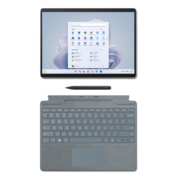 微软Surface Pro 9 亮铂金+冰晶蓝带触控笔键盘盖 i5 16G+256G 二合一学生平板 13英寸120Hz触控屏 轻薄本