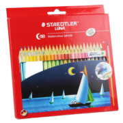 德国施德楼（STAEDTLER）水溶性彩铅笔彩色铅笔48色涂色填色彩笔绘画笔套装13710C48（带画笔）
