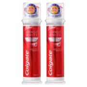 Colgate 高露洁 欧洲进口耀白去渍直立按压式泵式美白牙膏*3 5倍去渍闪耀亮白