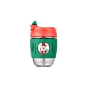 圣诞老人陪你过圣诞：LOCK&LOCK LLG689GRN-XM 玻璃杯 350ml 圣诞老人