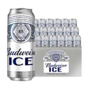 Budweiser 百威 冰啤 拉格啤酒 经典醇正 500ml*18听 Bud 罐装 啤酒整箱装