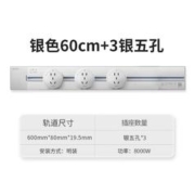 京东PLUS：SIEMENS 西门子 明装壁挂式轨道插座 8000W 0.6m轨道+五孔*3