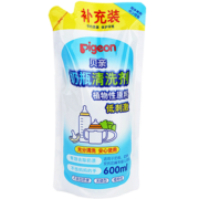 贝亲（Pigeon） 新生儿奶瓶清洗剂 婴儿果蔬清洁餐具清洁液 宝宝玩具清洗液 1袋600ML