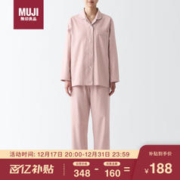 MUJI 無印良品 无印良品（MUJI）女式 无侧缝法兰绒 睡衣 家居服套装