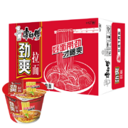 plus会员：康师傅 劲爽红烧牛肉面*12桶 泡面桶装速食