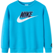 NIKE 耐克小童装男童毛圈圆领卫衣长裤2件套2023春秋新款儿童休闲套装 岩层灰 130/64(7)