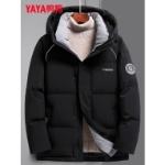 京东百亿补贴：YAYA鸭鸭 男羽绒服短款鸭绒连帽休闲保暖外套 DYG07B0250