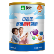 蒙牛（MENGNIU） 中老年多维高钙成人奶粉800g营养早餐乐享罐装高钙食品长辈送礼 2罐【送麦片300g+杯子+礼袋】