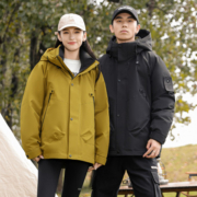PEACEBIRD 太平鸟 情侣 户外工装风 连帽羽绒服 多色