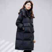 Baleno 班尼路 长款工装羽绒服女冬季时尚保暖鸭绒外套女开衫