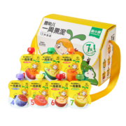 窝小芽 婴幼儿一周果泥560g/盒 多口味宝宝辅食7袋装 混合水果味