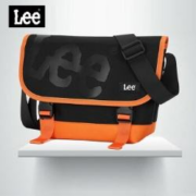 再降价：Lee 黑橙撞色 斜挎包 13寸
