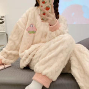 BONAS 宝娜斯 加厚法兰绒女士家居服 珊瑚绒少女睡衣套装