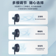 美的（Midea）智能感温电风扇 语音操控直流变频落地扇七叶低噪柔风家用卧室风扇 SDE30ET 星空蓝