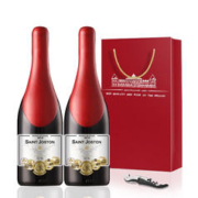 圣约斯顿威尔 金奖干红葡萄酒750ml 14.5度 双支礼袋装
