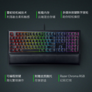 雷蛇（Razer） 雨林狼蛛V2有线键盘104键全键无冲RGB薄膜键盘 雨林狼蛛V2