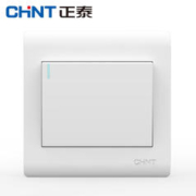 CHNT 正泰 开关插座工程工地出租房面板五孔二三插86型墙壁面板 NEW7Z象牙白 一开单控