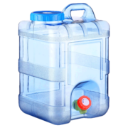 美厨（maxcook）纯净水桶 矿泉水桶饮水桶 带龙头15L 自驾游手提户外 方形MCX1863