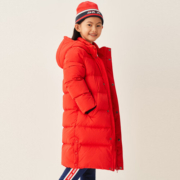 SKECHERS斯凯奇童装男女童长款羽绒服极寒冬季保暖石墨烯儿童外套L422K054 碳黑/0018 140cm