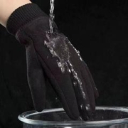 雪狼豪 冬季保暖手套男女触屏加绒加厚摇粒绒防风防水骑行摩托车男生分指