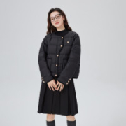 20点开始：ERAL 艾莱依 烫金纽扣小香风 轻薄羽绒服 多色