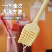 油刷子厨房烙饼油刷家用耐高温不掉毛硅胶烧烤烘焙食品食用小刷子 大号硅胶油刷黄色