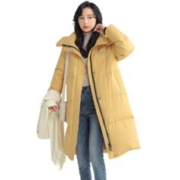 YAYA 鸭鸭羽绒服 鸭羽绒服女中长款冬季保暖宽松简约时尚新款外套HS 新芽黄色DYL06B0610 160/M
