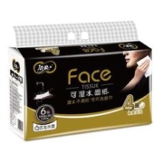 C&S 洁柔 抽纸 古龙香水味加厚3层面巾纸120抽*6包 大号黑Face