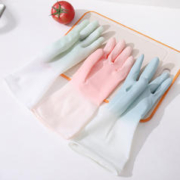 洗碗手套女家用厨房耐用型贴手防水胶皮手套刷碗做家务清洁洗衣