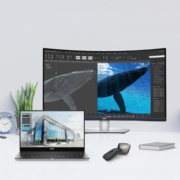 戴尔（DELL）31.5英寸 4K显示器 曲面 内置音箱 FreeSync 低蓝光 支持壁挂 1800R 电脑显示屏 S3221QS
