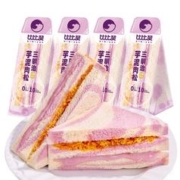 签到 比比赞彩虹芋泥肉松三明治面包70g*2